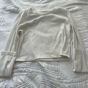 Women’s Cropped White Sweater